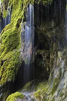 Schleierfaelle waterfalls, Ammerschlucht gorge, near Saulgrub, Upper Bavaria, Bavaria, Germany, Europe