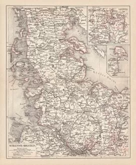 Images Dated 19th June 2015: Schleswig-Holstein, lithograph, published in 1878