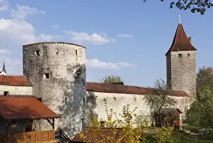 Lookout Tower Prints: Schmidtweberturm tower and Amtsknechtsturm tower and city walls