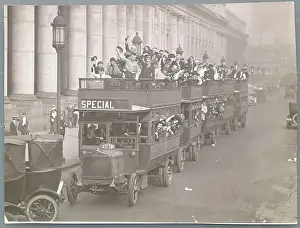 School Boys Riding in Double Decker Bus