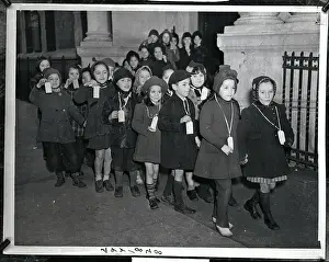 Exiting Prints: School Children During Air Raid Drill