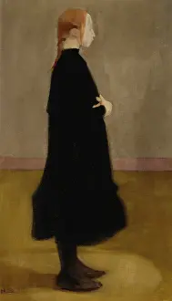 Modernist Prints: The School Girl Ii (Girl In Black)