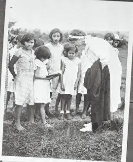 School Girl Reading to Eleanor Roosevelt