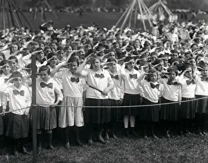 Respect Prints: School Girls Pledging Allegiance to the Flag