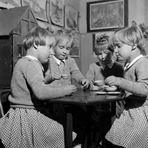 Quadruplets Prints: School Playing