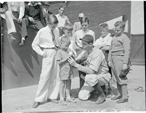 Lakeland Prints: Schoolboy Rowe Giving Lesson to Young Fans