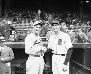 Detroit Prints: Schoolboy Rowe Posing W/Dizzy Dean