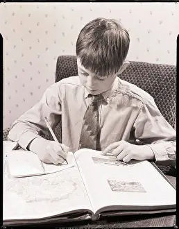 Homework Prints: Schoolboy Writing