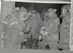 Greenland Prints: Scientific Team Working with Instruments