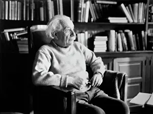 Princeton Prints: Scientist Albert Einstein in Library