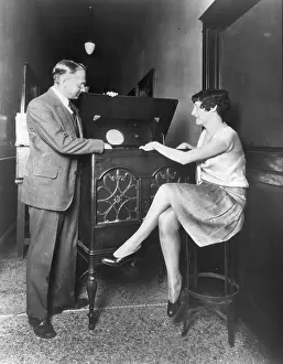 Scientist Demonstrating New Television