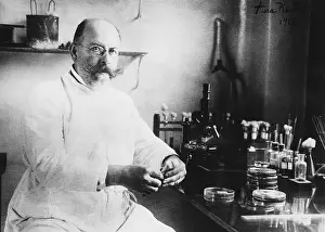Scientist Friederich Loeffler at Work