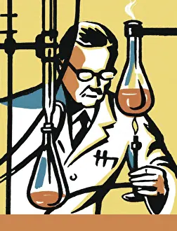 Facial Prints: Scientist in a Laboratory