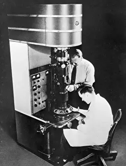 Prototype Prints: Scientists with Electron Microscope