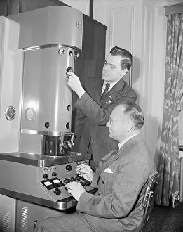 Camden Prints: Scientists Using Electron Microscope