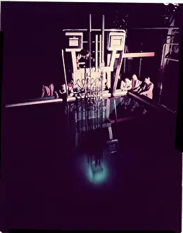 Eerie Prints: Scientists Watching Test of Atomic Reactor