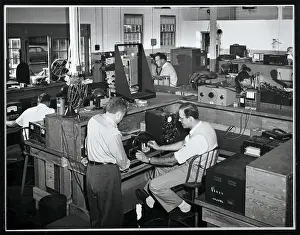 Brookhaven Prints: Scientists Working in Laboratory