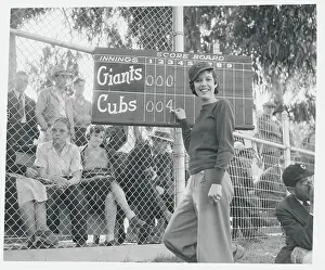 Avalon Prints: Scoreboard Keeper for Chicago Cubs at Work