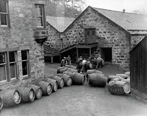 Warehouse Prints: Scotch Whiskey Is Poured Into Casks