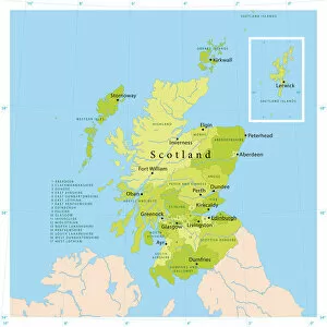 Images Dated 22nd May 2018: Scotland Vector Map