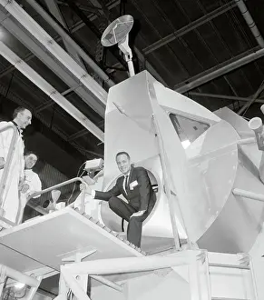 Scott Carpenter Inside Door of Lunar Module