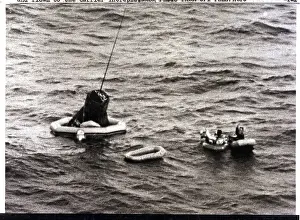 Rescue Prints: Scott Carpenter and Paramedic in Life Raft