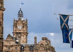 Images Dated 6th July 2014: Scottish flags, Edinburgh