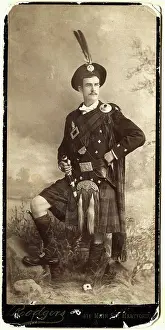 Traditional Style Prints: Scottish Man in Kilt