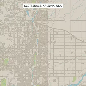 Computer Graphic Collection: Scottsdale Arizona US City Street Map