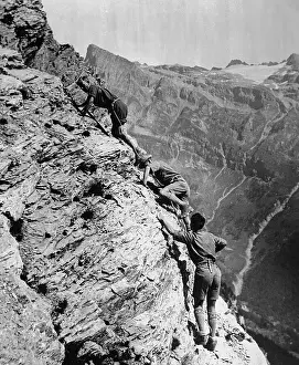 Terror Prints: Scouts Descending Down Mountain