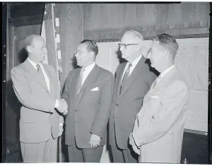 Brownell Jr Prints: Scovel Richardson Being Congratulated