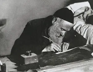 Poland Prints: Scribe Working at His Desk