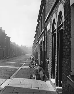 Industrious Prints: Scrubbing Doorsteps