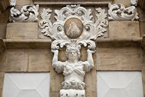 Images Dated 16th March 2012: Sculpture On The Facade Of An Old Building