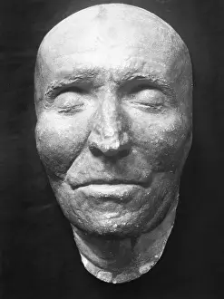 Prints of (Original Caption). Joseph Haydn Echoes of Sound: A Visual Journey Through Music History: Sculpture of the Head of Austrian Composer Franz Joseph Haydn