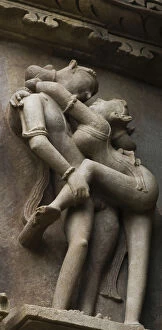 Images Dated 19th September 2007: Sculptures on a temple, Kandariya Mahadeva Temple, Khajuraho, Chhatarpur District, Madhya Pradesh