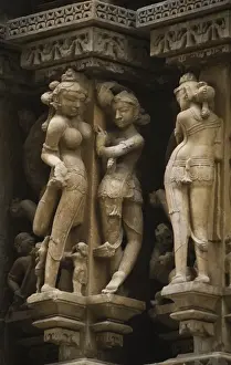 Sex And Reproduction Prints: Sculptures on a temple, Lakshmana Temple