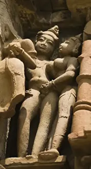 Romance Prints: Sculptures on a temple, Lakshmana Temple