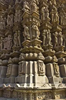 Chhatarpur Prints: Sculptures of Vamana Temple, Khajuraho, Chhatarpur District, Madhya Pradesh, India