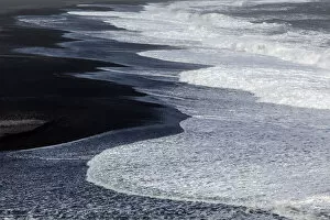 Froth Gallery: Sea, beach at Cape Dyrholaey, Iceland
