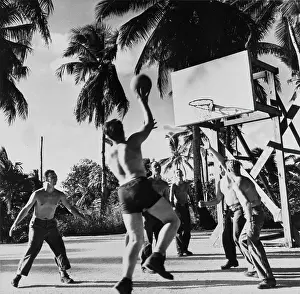 Seabees Play Basketball