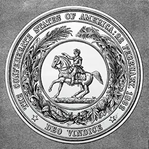 Latin Text Prints: Seal of the Confederate States of America