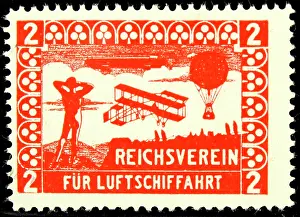 Airplanes Prints: Sealing stamp Airship Association