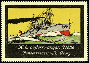 Ships Prints: Sealing stamp Armored cruiser St. Georg