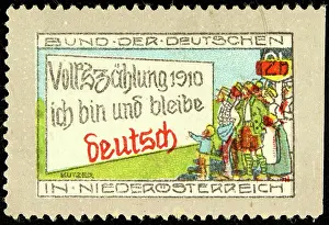 Nationalism Prints: Sealing stamp Association of Germans in Lower Austria