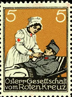 Soldiers Prints: Sealing stamp Austrian Red Cross Society