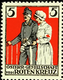 Soldiers Prints: Sealing stamp Austrian Red Cross Society