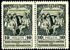 Soldiers Prints: Sealing stamp Disability fund of War Welfare Office