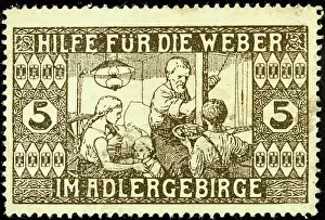 Handicraft Prints: Sealing stamp Help for weavers in Adlergebirge