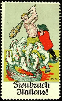 Wars Prints: Sealing stamp Italy's breach of faith